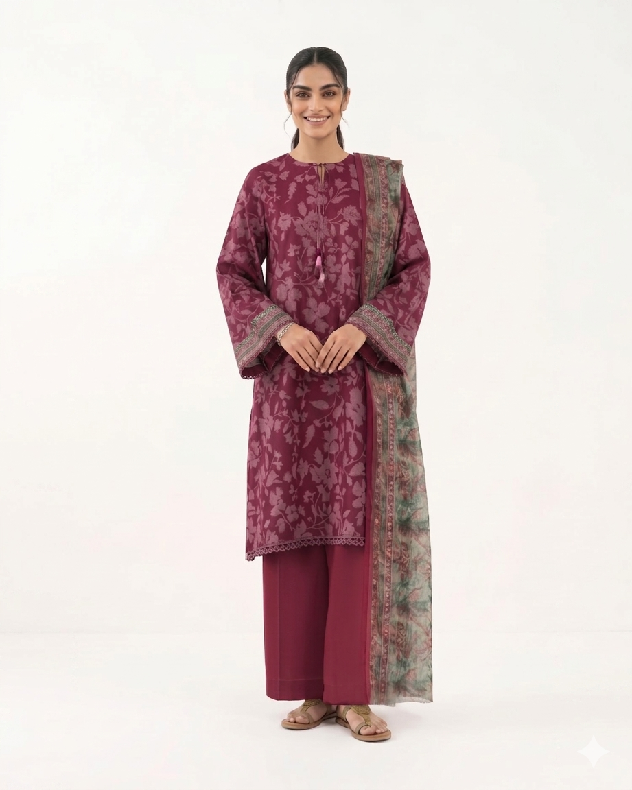 Sapphire Inspired 3 Piece Printed Lawn Suit