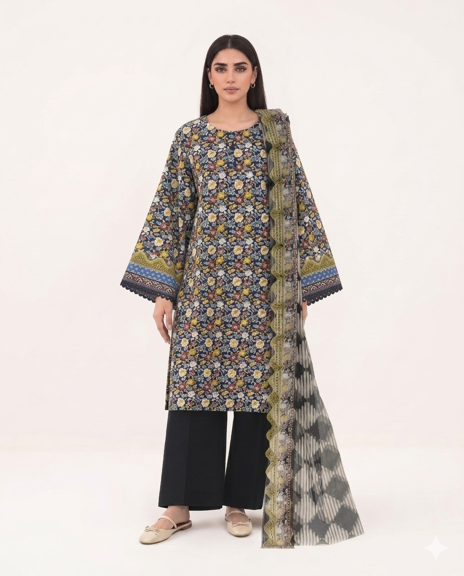 Sapphire Inspired 3 Piece Printed Lawn Suit
