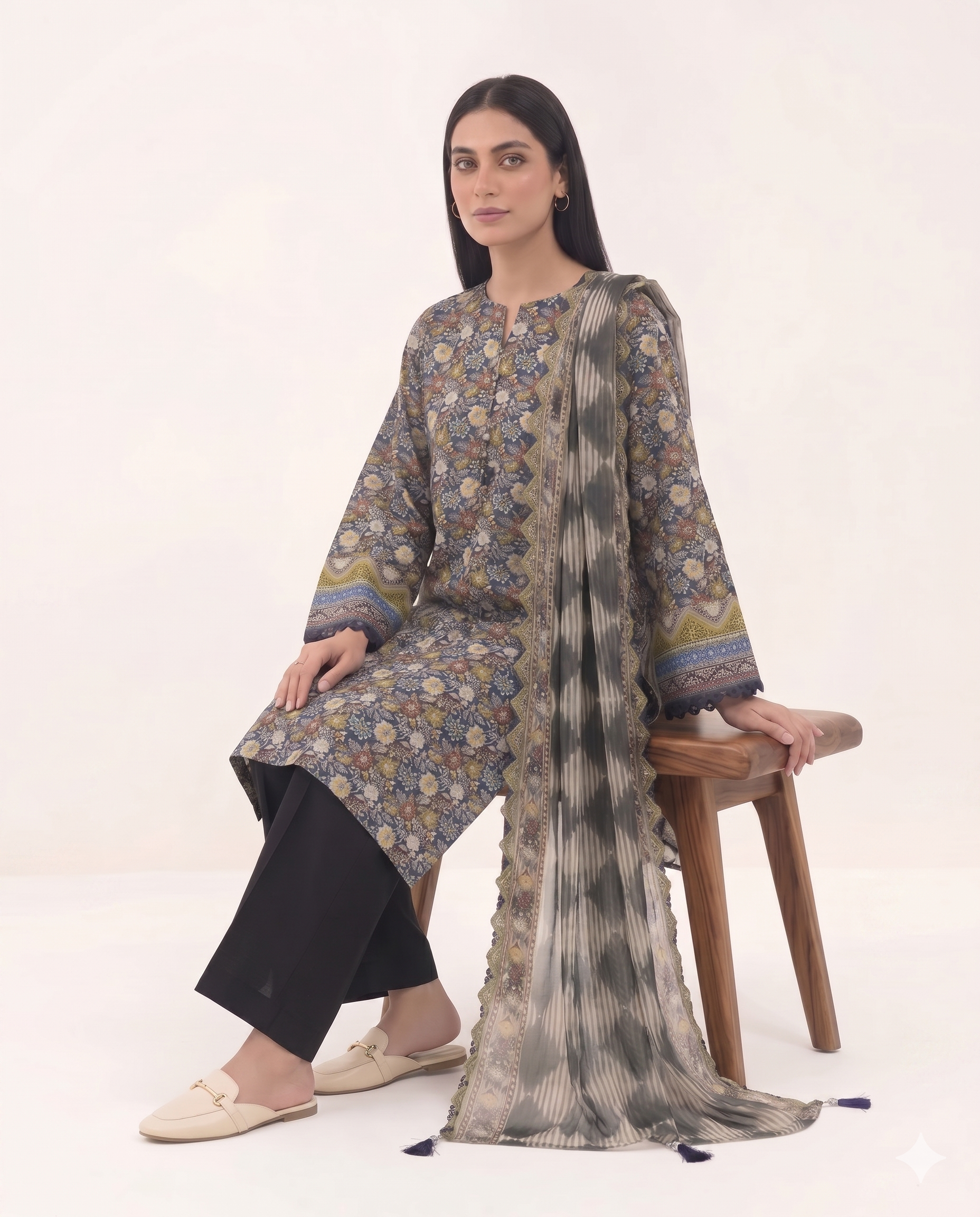 Sapphire Inspired 3 Piece Printed Lawn Suit